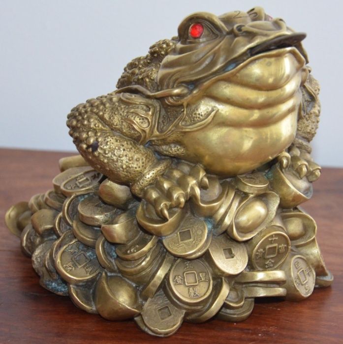 Sapo Feng-Shui em metal pesado