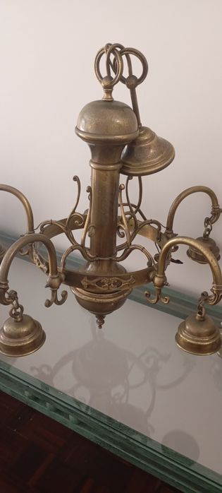Candeeiros do século XIX em latão/cobre em muito bom estado