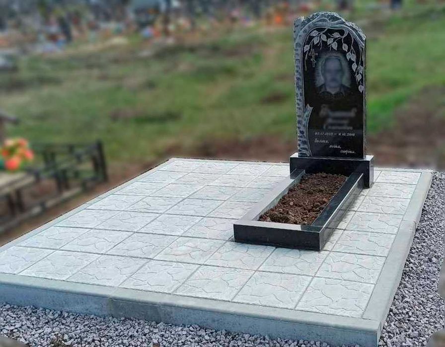 Пам'ятники гранітні, встановлення, укладання плитки, благоустрій