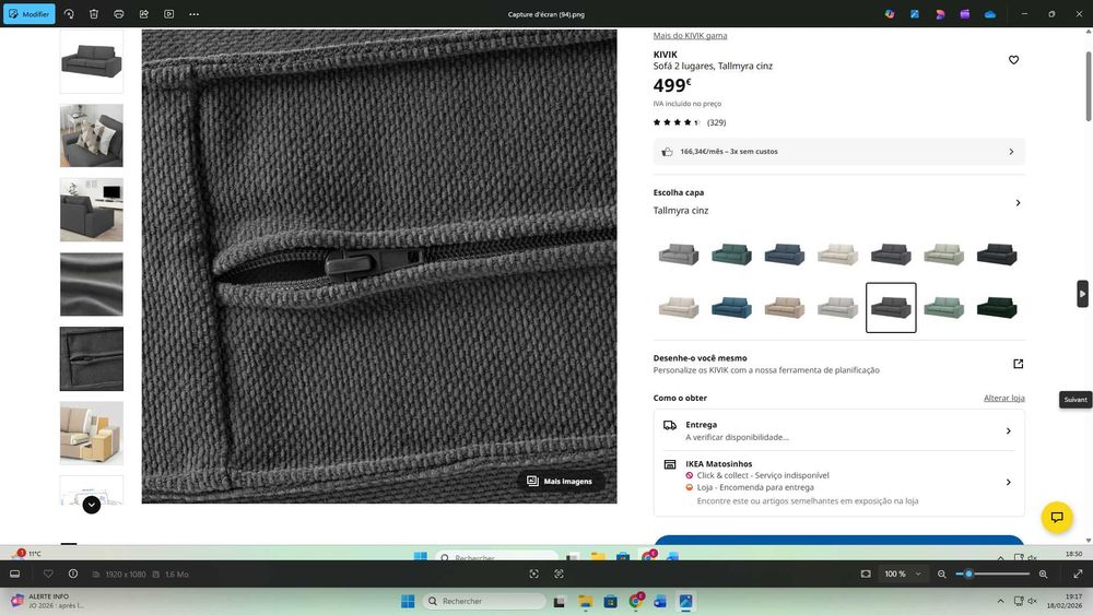 Sofà de 2 lugares da Ikéa