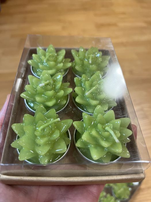 Zestaw 6 świeczek typu tealight ozdobny kwiat