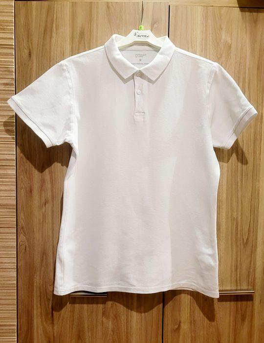 Koszulka męska polo biała 100% Bawełna Primark Rozm. M