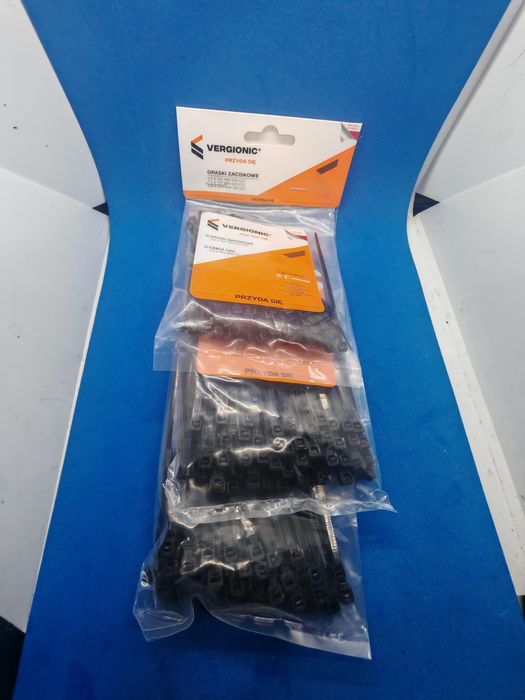 Opaski zaciskowe. 300 szt. Czarny