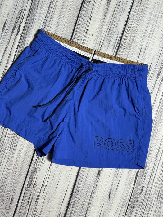 Boss шорты оригинал размер L синие hugo beach