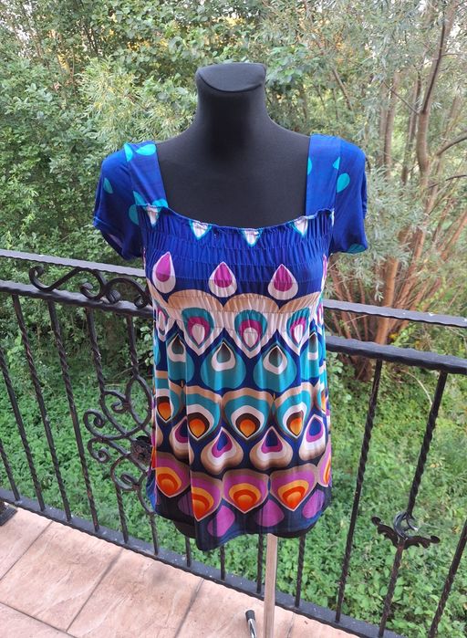 Letnia bluzka damska boho casual nowoczesny design modne wzory M/L