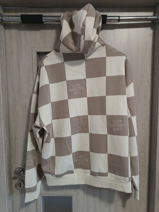 Bluza z kapturem w kratę