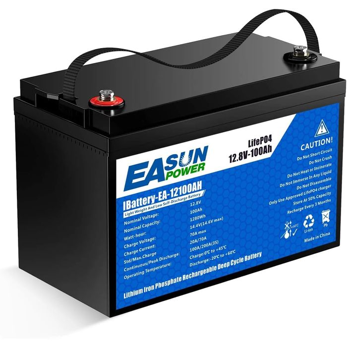 Lifepo4 100ah 12v Easun літій залізо фосфат 100аг 12в акумулятор