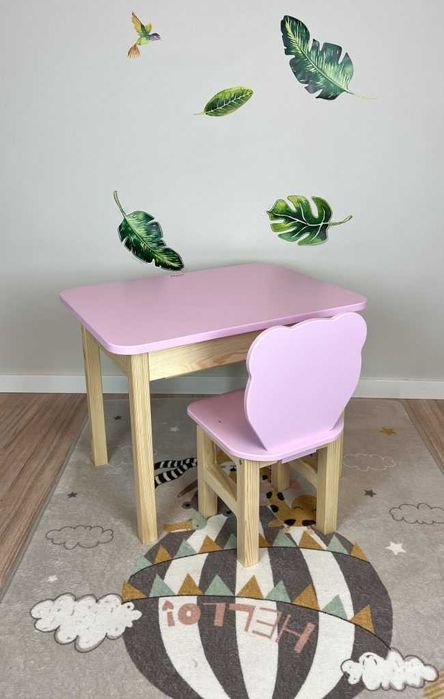 Дерев'яний дитячий столик зі стільчиком. Опт від виробника (ціна 1600)