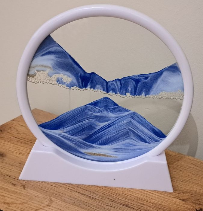 Ramka Biała Ruchomy dynamiczny piasek kapsuła kinetyczny