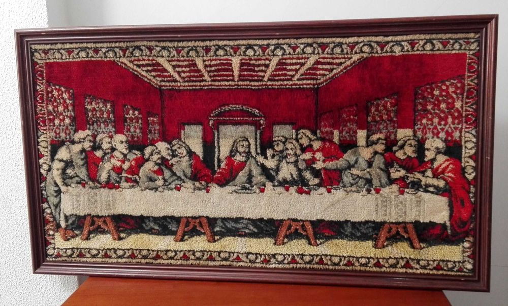 Quadro Ceia Cristo (tipo tapete)