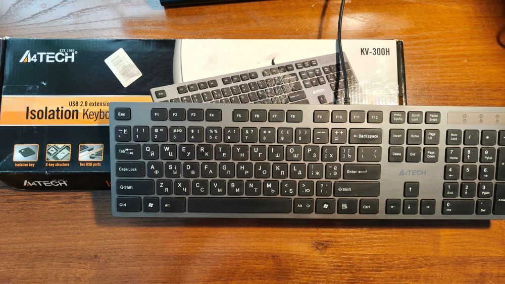 Клавіатура A4Tech Isolation KV-300H USB Black