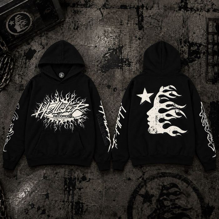 Худі Hellstar Black Flame Hoodie / худі hellstar
