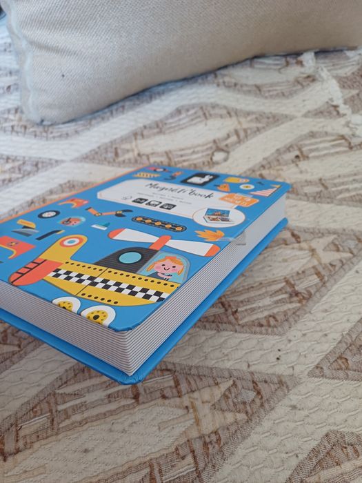 Магнітна книга, пазли ,3+, транспорт ,самолет, экскаватор