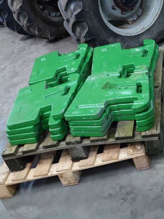 Obciążnik walizkowy John Deere 50 KG Żeliwny_Balast_Stan Bardzo dobry_Zadbane_Możliwa wysyłka_Walizki_Plasterki_Oryginalne z Niemiec_OKAZJA!