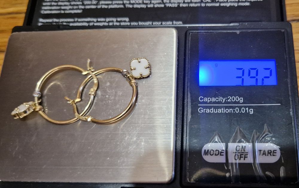 ZŁOTE DAMSKIE kolczyki Van Cleef 14k. 585pr.