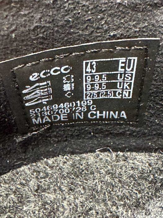 Нубукові утеплені черевики ECCO оригінал (43)