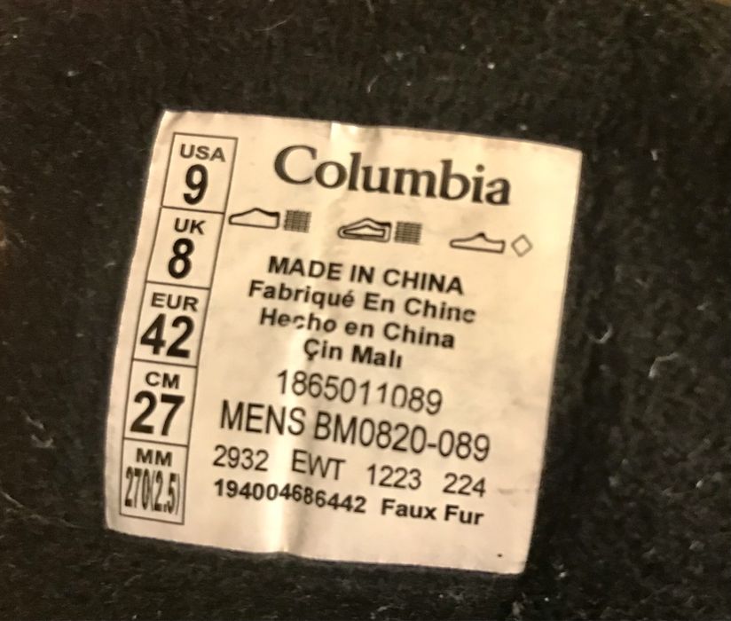 Напівчеревики  Columbia 42