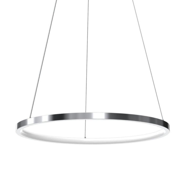 Lampa okrągła 40cm chrom wisząca 2 szt LED ring