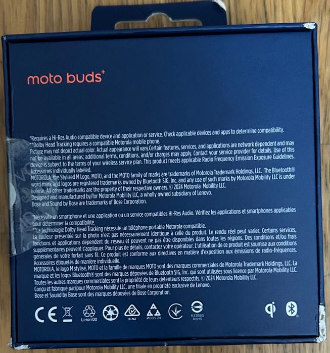 Auriculares Motorola Moto Buds+ (sound by Bose)-novos, 3 anos garantia