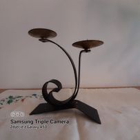 Świecznik metaloplastyka PRL