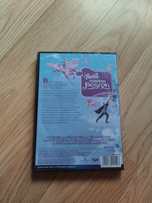 Płyta VCD z bajką barbie i magia pegaza