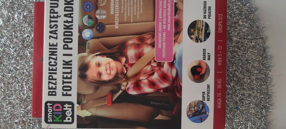 Fotelik podkladka pasy