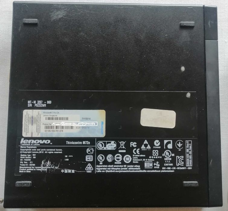 Mini Komputer Lenovo M72e i3 500GB SSD WIN11 Pro Office 2019 PRO