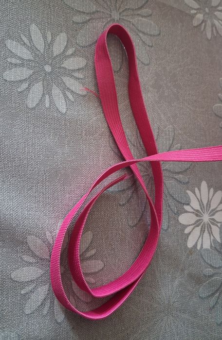 Guma dziana 1 cm, ciemny róż