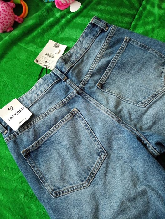 Tapered jeansy Bershka męskie 40 proste NOWE