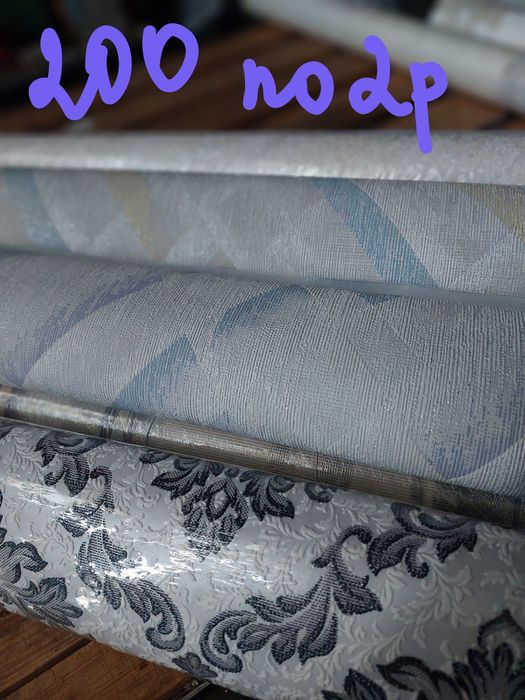 Прозпродажа шпалер вініл на флізелінові основі (миючі) всі рулони 1 м.