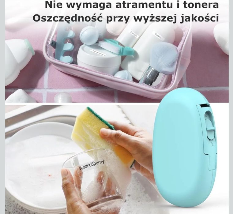 Drukarka etykiet SUPVAN E10 Bluetooth USB-C Termiczna Cyjan