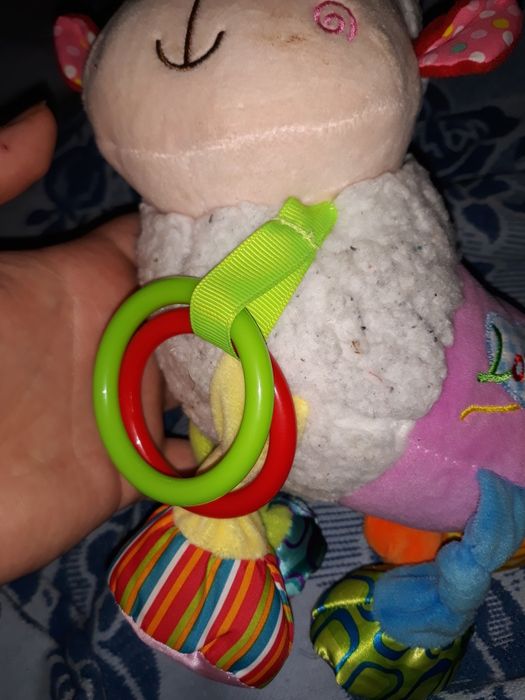 Погремушка Подвеска на коляску Bimbo Овечка мягкая игрушка с прорезыва