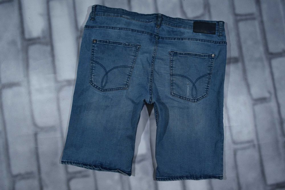 Jeansowe spodenki szorty Calvin Klein Jeans Rozmiar 38 (W38) XL-XXL Bawełna Elastan