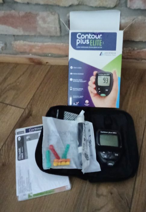 Nowoczesny Glukometr Contour Plus ELITE + paski,nakłuwacz, igły / Darmowa Wysyłka %