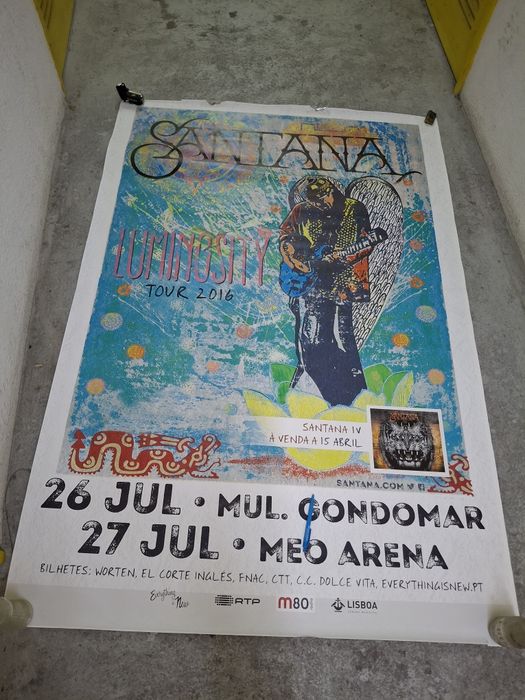 Mega cartaz concerto carlos santana