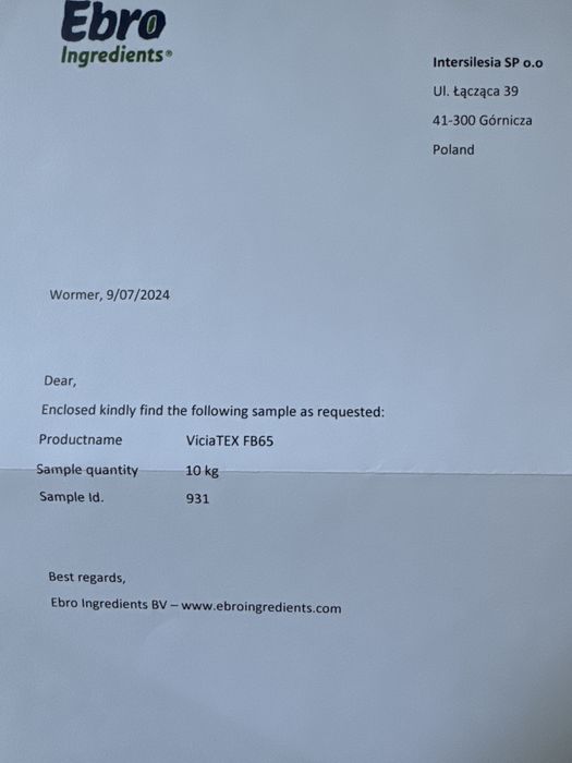 Teksturat grochowy dla ludzi karma dla zwierzat zanęta dla ryb