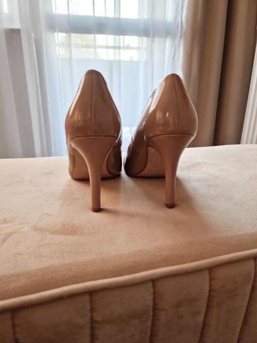DARMOWA WYSYŁKA Nude buty na obcasie 39 Papaya