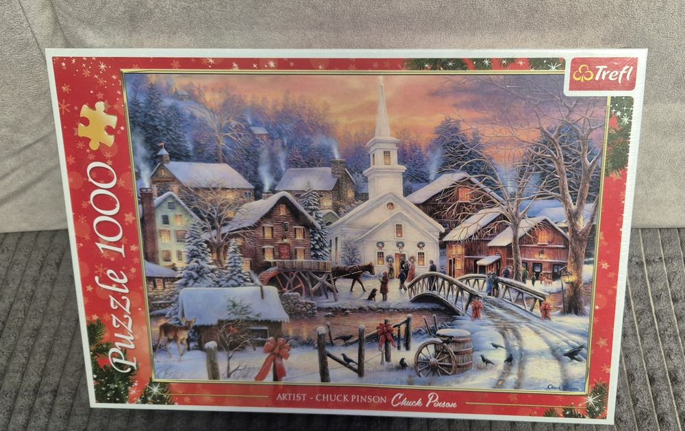 Puzzle Białe święta 1000 el., NOWE, zafoliowane