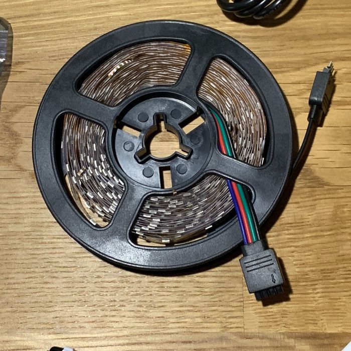 Fita led 5 metros com comando multifunções e transformador [NOVA]64585420921347121