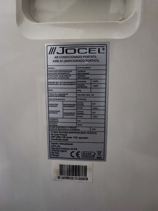 Ar  condicionado e aquecedor 12000btus