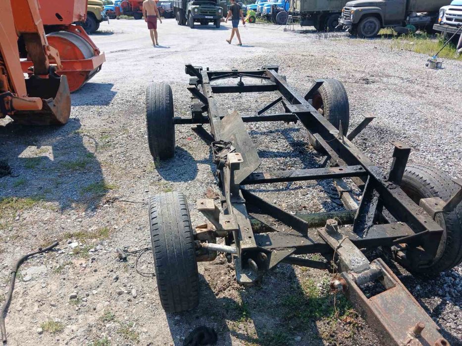 Причіп до міні трактора на рулевих тягах