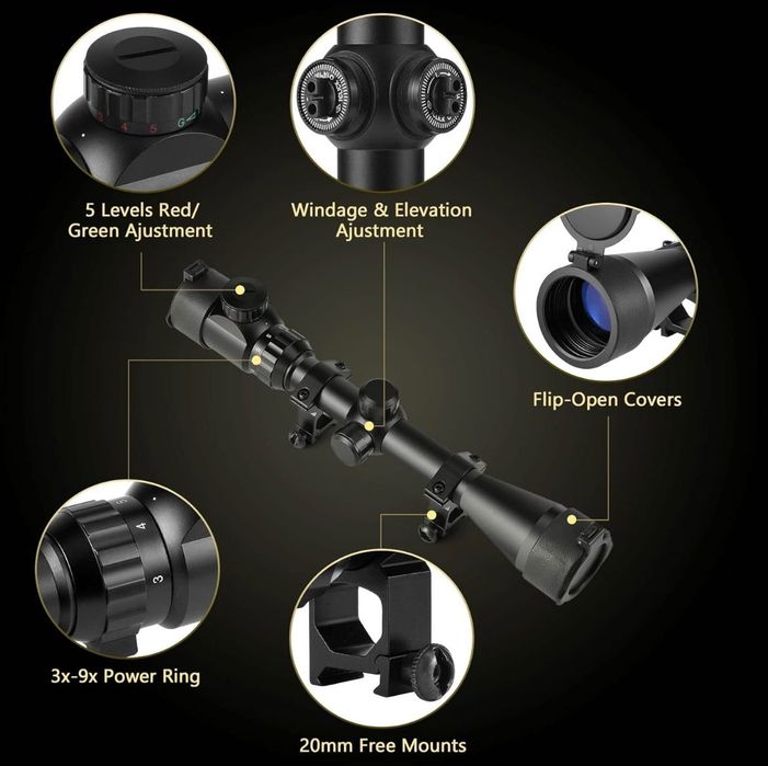 Оптичний приціл два різних оптический прицел 3-9х40 та 1-4х20