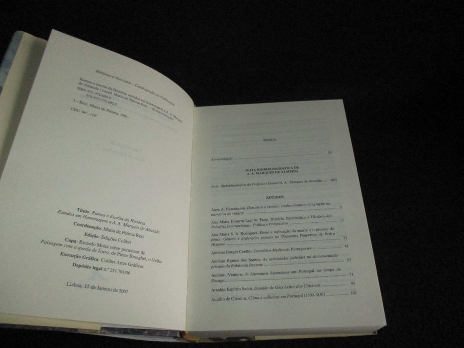 Livro Rumos e escrita da História Estudos em Homenagem