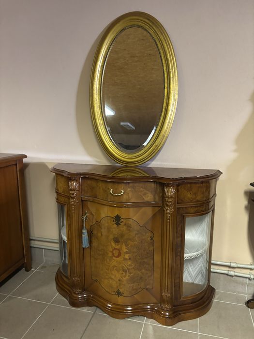 Włoska Komoda Szafka Witryna Barek 113 cm Cudo Stylowa Meble Stylowe