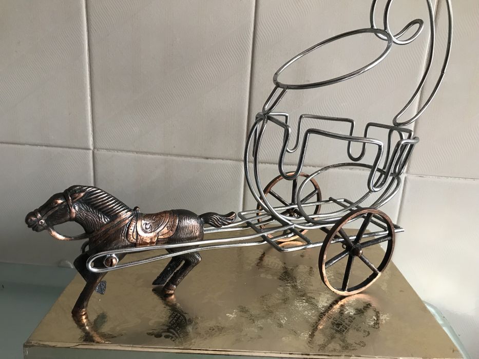Suporte para garrafa cavalo antigo