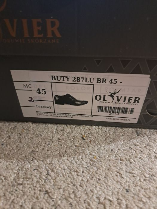 Skórzane buty męskie monki Oliver r. 45