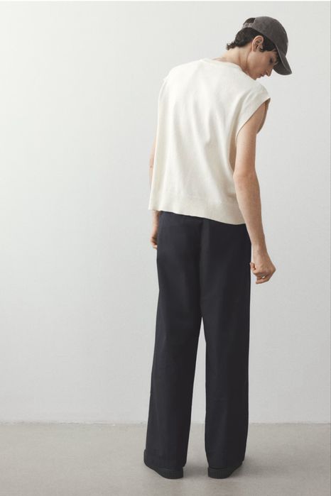 Чоловічі бавовняні штани H&M relaxed fit, брюки вільного крою hm straigth
