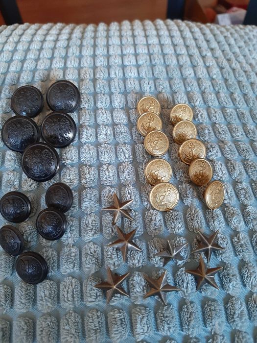 Gwiazdki Guziki Wojskowe PRL