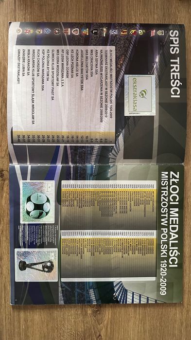 Ekstraklasa 2009/2010 album do wyklejania PANINI kompletny 350/350