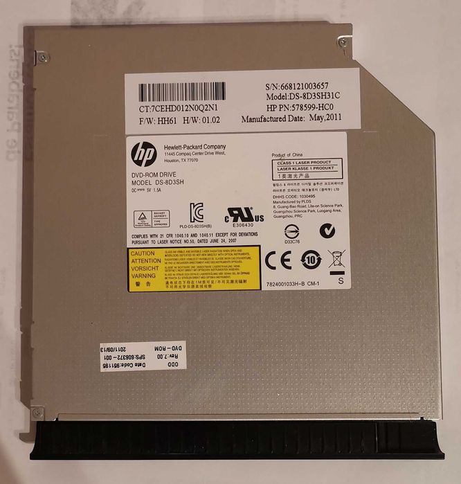 5 Gravadores DVD para portátil 3xSATA, 2xIDE64575344407171122